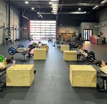 members training with weights